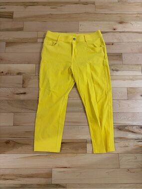 Women’s Yellow Ankle-Length Stretch Jeans